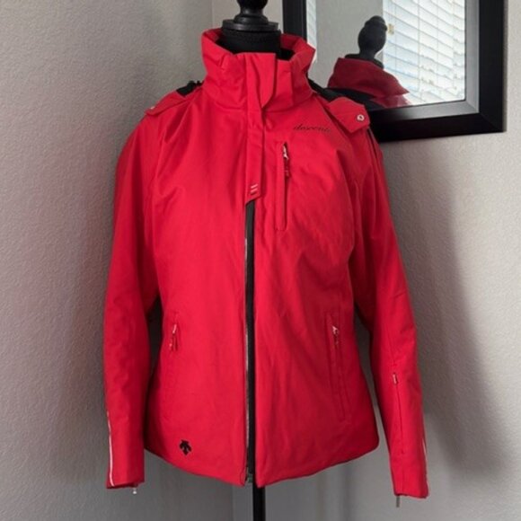 DESCENTE Mila Insulated Ski Snowboard Red Jacket Sz S/8 - Picture 2 of 16